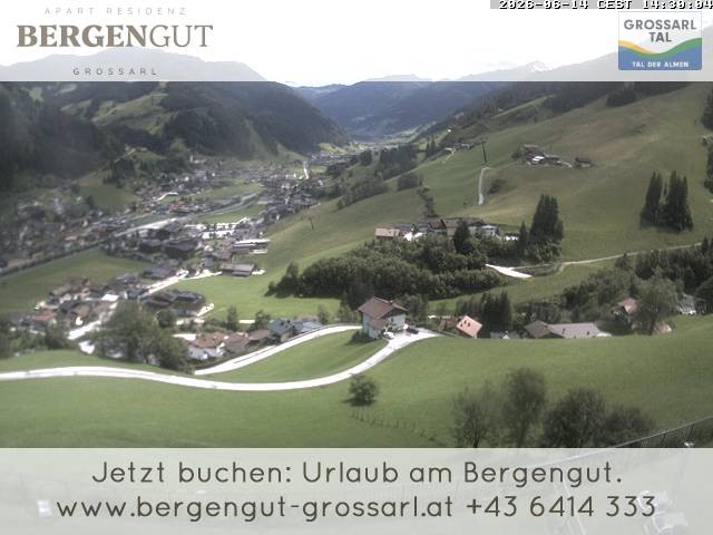 Archiv Foto Webcam Blick vom Hotel Bergengut nach Grossarl