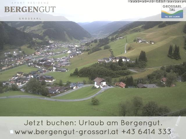 Archiv Foto Webcam Blick vom Hotel Bergengut nach Grossarl