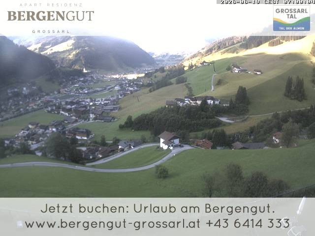 Archiv Foto Webcam Blick vom Hotel Bergengut nach Grossarl