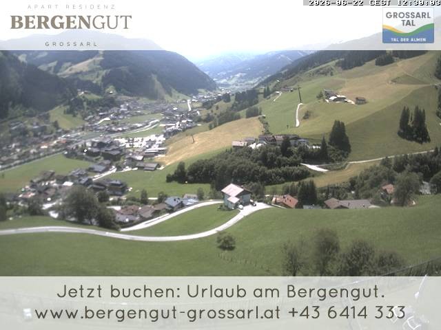 Archiv Foto Webcam Blick vom Hotel Bergengut nach Grossarl