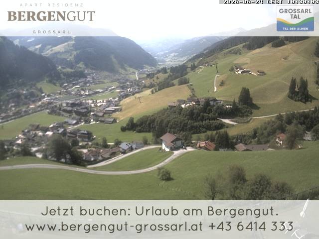 Archiv Foto Webcam Blick vom Hotel Bergengut nach Grossarl