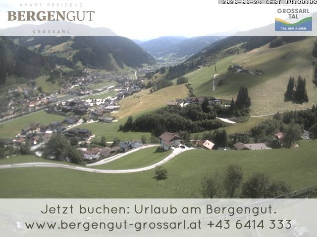 Archiv Foto Webcam Blick vom Hotel Bergengut nach Grossarl