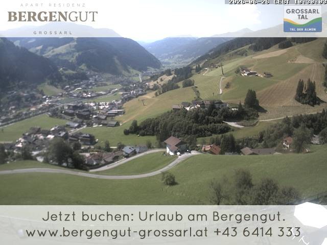 Archiv Foto Webcam Blick vom Hotel Bergengut nach Grossarl