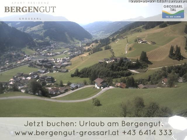 Archiv Foto Webcam Blick vom Hotel Bergengut nach Grossarl