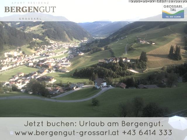 Archiv Foto Webcam Blick vom Hotel Bergengut nach Grossarl