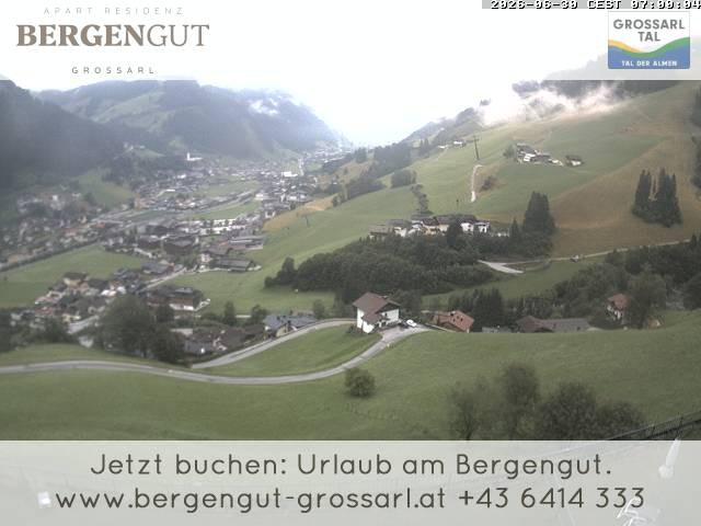 Archiv Foto Webcam Blick vom Hotel Bergengut nach Grossarl