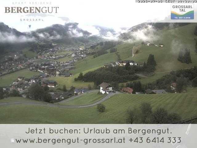 Archiv Foto Webcam Blick vom Hotel Bergengut nach Grossarl