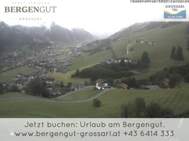 Archiv Foto Webcam Blick vom Hotel Bergengut nach Grossarl