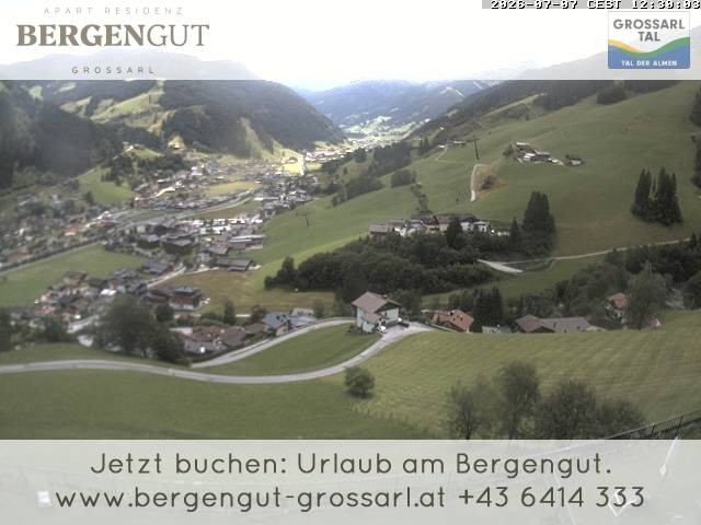 Archiv Foto Webcam Blick vom Hotel Bergengut nach Grossarl