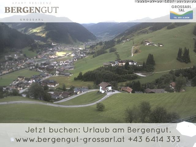Archiv Foto Webcam Blick vom Hotel Bergengut nach Grossarl