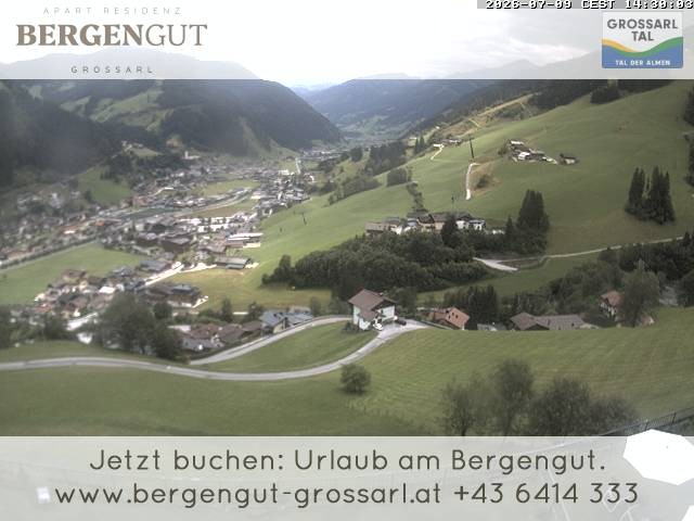 Archiv Foto Webcam Blick vom Hotel Bergengut nach Grossarl