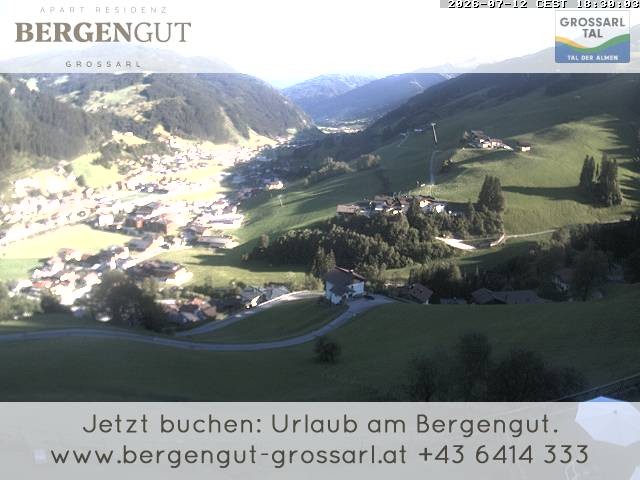 Archiv Foto Webcam Blick vom Hotel Bergengut nach Grossarl