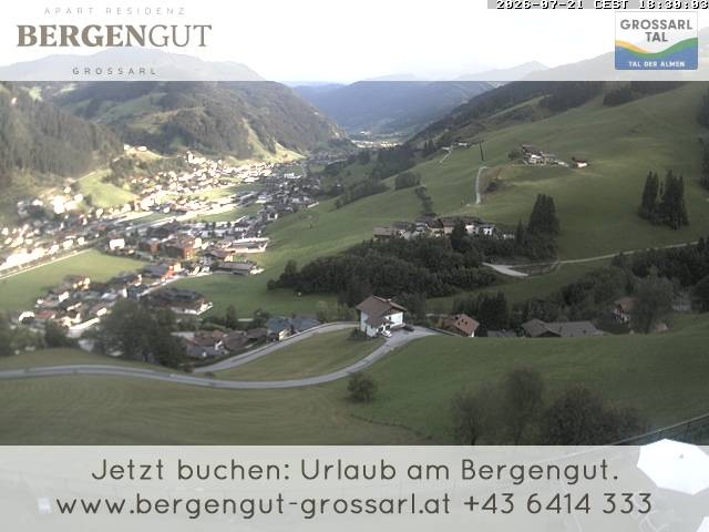 Archiv Foto Webcam Blick vom Hotel Bergengut nach Grossarl