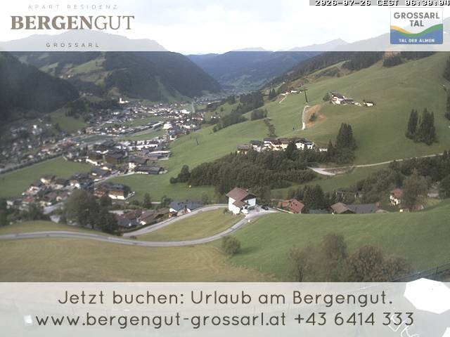 Archiv Foto Webcam Blick vom Hotel Bergengut nach Grossarl