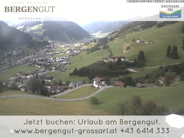 Archiv Foto Webcam Blick vom Hotel Bergengut nach Grossarl