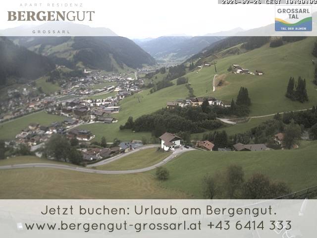 Archiv Foto Webcam Blick vom Hotel Bergengut nach Grossarl
