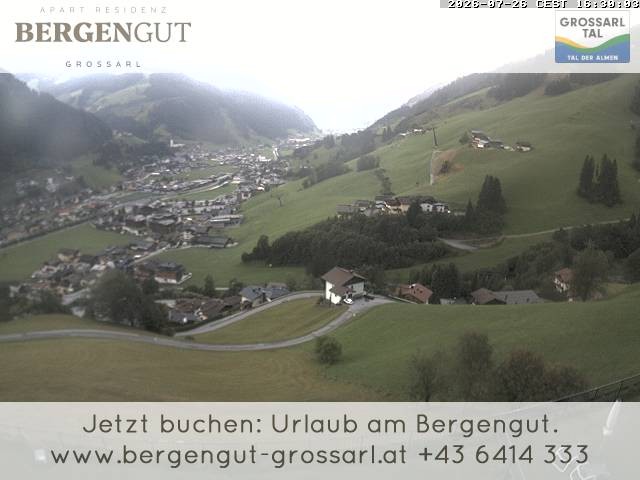 Archiv Foto Webcam Blick vom Hotel Bergengut nach Grossarl