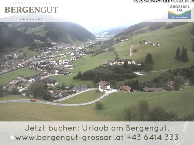 Archiv Foto Webcam Blick vom Hotel Bergengut nach Grossarl