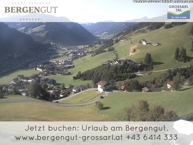 Archiv Foto Webcam Blick vom Hotel Bergengut nach Grossarl