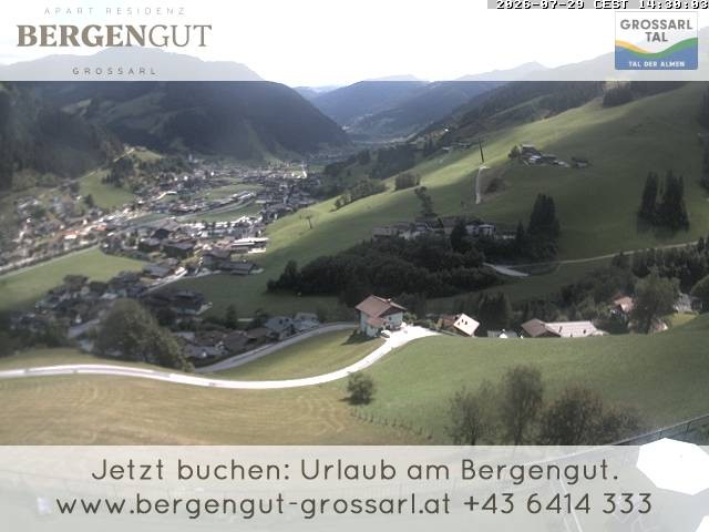 Archiv Foto Webcam Blick vom Hotel Bergengut nach Grossarl