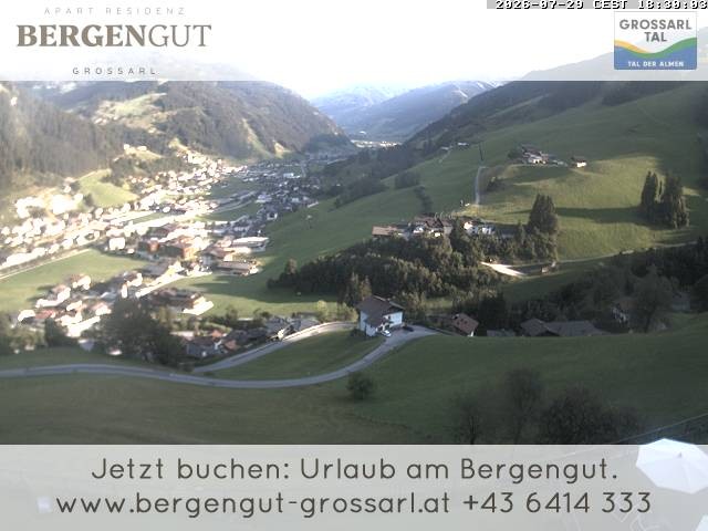 Archiv Foto Webcam Blick vom Hotel Bergengut nach Grossarl