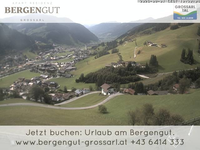 Archiv Foto Webcam Blick vom Hotel Bergengut nach Grossarl