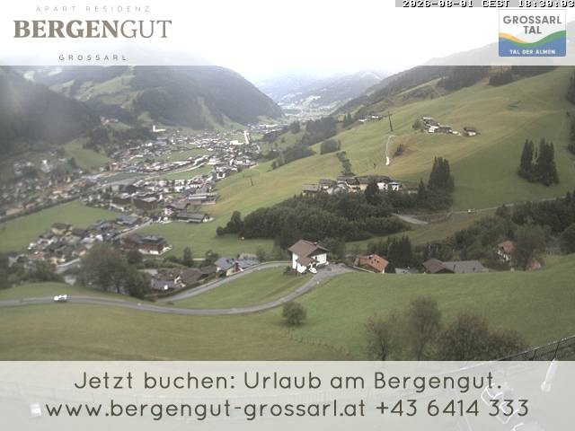 Archiv Foto Webcam Blick vom Hotel Bergengut nach Grossarl