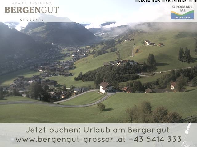 Archiv Foto Webcam Blick vom Hotel Bergengut nach Grossarl