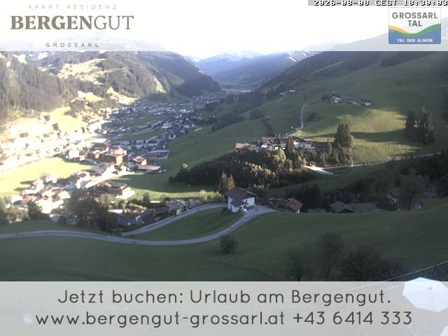 Archiv Foto Webcam Blick vom Hotel Bergengut nach Grossarl