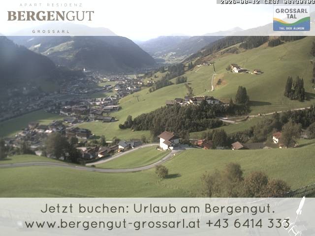 Archiv Foto Webcam Blick vom Hotel Bergengut nach Grossarl