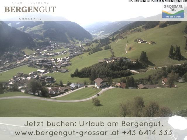 Archiv Foto Webcam Blick vom Hotel Bergengut nach Grossarl