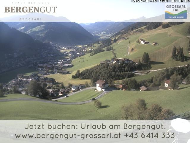 Archiv Foto Webcam Blick vom Hotel Bergengut nach Grossarl