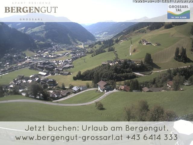 Archiv Foto Webcam Blick vom Hotel Bergengut nach Grossarl