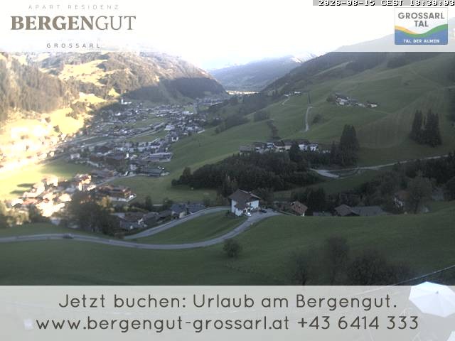Archiv Foto Webcam Blick vom Hotel Bergengut nach Grossarl