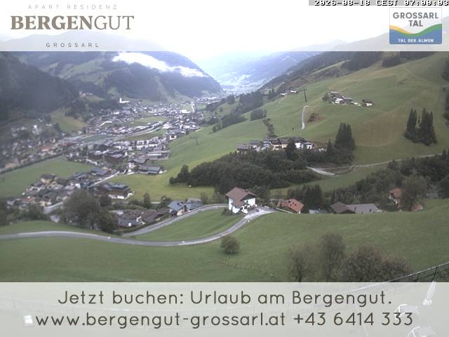 Archiv Foto Webcam Blick vom Hotel Bergengut nach Grossarl