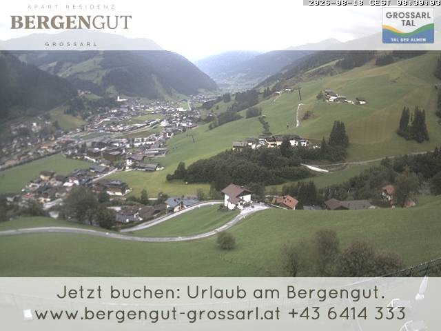 Archiv Foto Webcam Blick vom Hotel Bergengut nach Grossarl