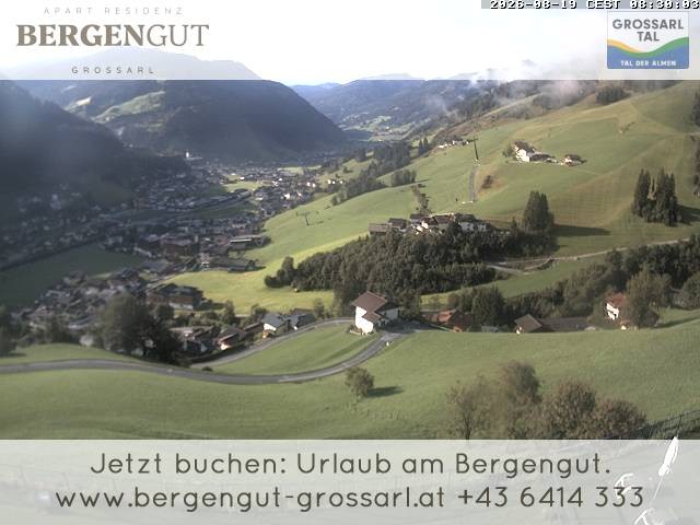 Archiv Foto Webcam Blick vom Hotel Bergengut nach Grossarl
