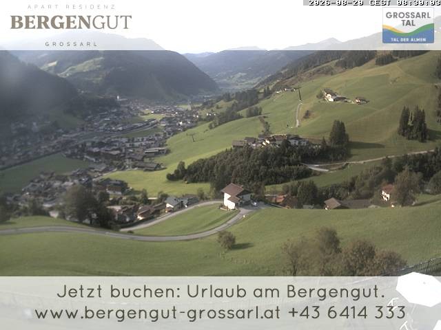 Archiv Foto Webcam Blick vom Hotel Bergengut nach Grossarl