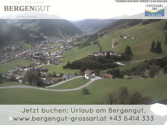 Archiv Foto Webcam Blick vom Hotel Bergengut nach Grossarl