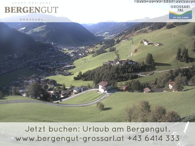 Archiv Foto Webcam Blick vom Hotel Bergengut nach Grossarl