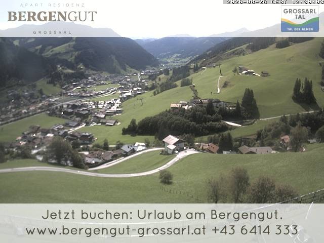 Archiv Foto Webcam Blick vom Hotel Bergengut nach Grossarl