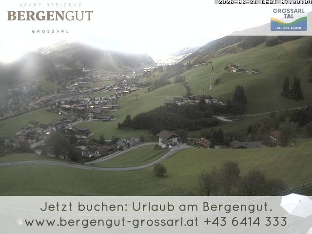 Archiv Foto Webcam Blick vom Hotel Bergengut nach Grossarl