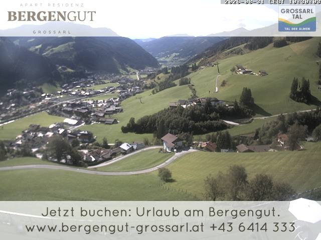 Archiv Foto Webcam Blick vom Hotel Bergengut nach Grossarl