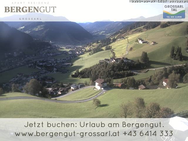 Archiv Foto Webcam Blick vom Hotel Bergengut nach Grossarl