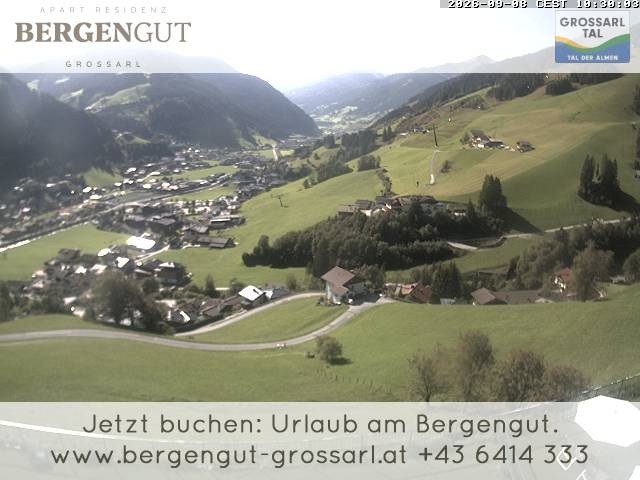 Archiv Foto Webcam Blick vom Hotel Bergengut nach Grossarl