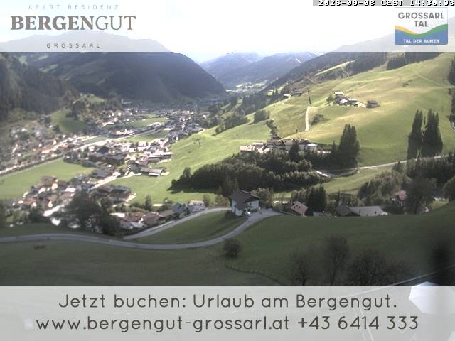 Archiv Foto Webcam Blick vom Hotel Bergengut nach Grossarl