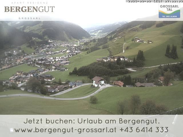 Archiv Foto Webcam Blick vom Hotel Bergengut nach Grossarl