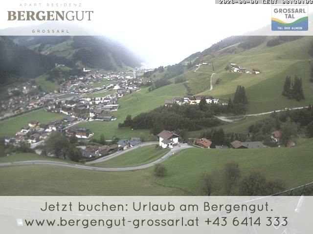 Archiv Foto Webcam Blick vom Hotel Bergengut nach Grossarl