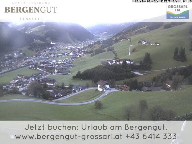 Archiv Foto Webcam Blick vom Hotel Bergengut nach Grossarl