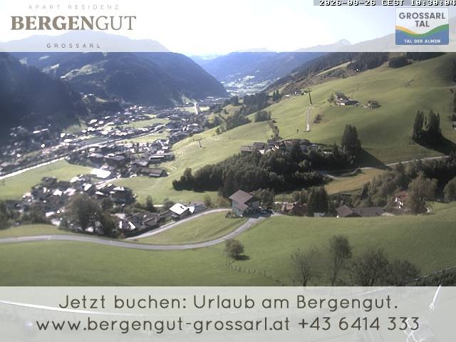 Archiv Foto Webcam Blick vom Hotel Bergengut nach Grossarl